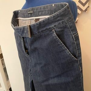 Tahari Wide Leg Jeans, Size 10 (runs small in waist) Dressy, Dark Blue